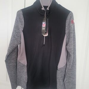 Women's NFL Team Black & Gray Quarter-Zip Pullover Jacket